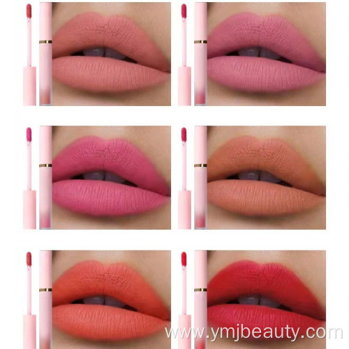 6 Colors Pink Lipstick Gold Liquid Lipstick set